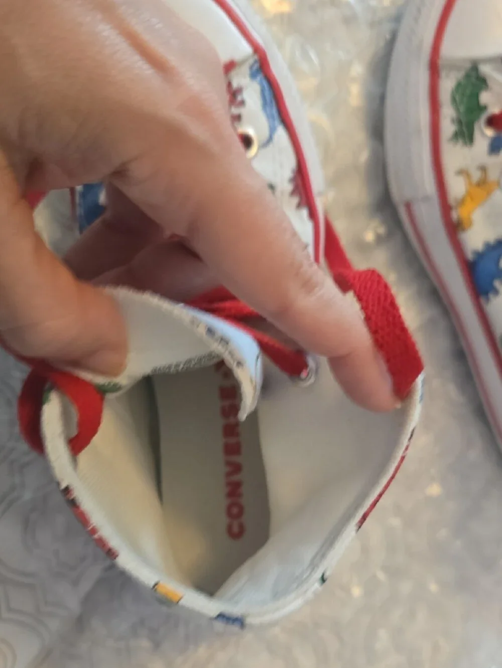 Converse Kids Size 13 Dinosaur Hi-Tops